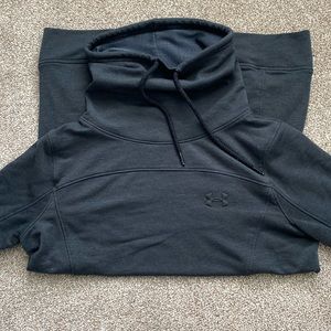 Under armour funnel neck tunic sweatshirt grey color size XS